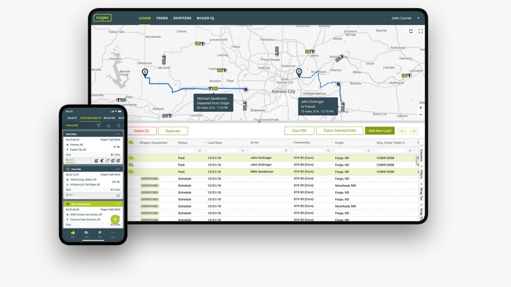Shippers get New Dry-Bulk Tool 4 The Roger App on Phone & Tablet
