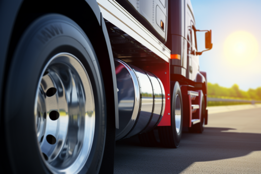 ETrucKing closeup of tire with hyper realistic trucking fleet i 6cc90a7d 2eef 4825 802d 5a25dfe80a7f