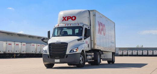 XPO Logistics Truck in yard