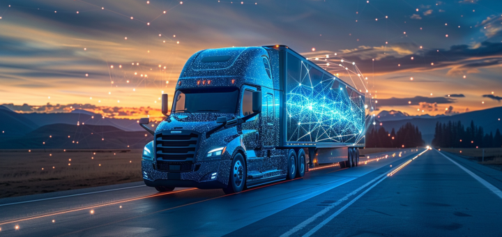 Trucking telematics connected vehicles, data analysis and transportation technology