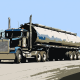 Artistic render of a Rig and tanker transporting on road