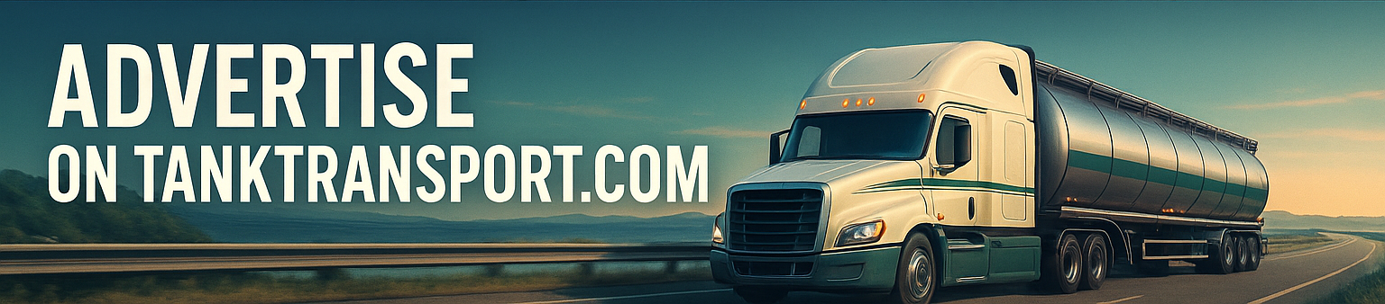 Advertise on TankTransport.com Banner of truck with tank trailer