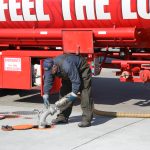 Gasoline Tanker Hose Connection 2011 01 28 Connecting hose in Sheetz fill up