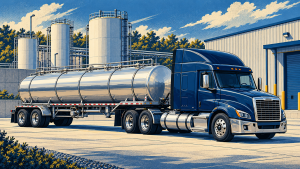 Chemical Tanker at a Distribution Facility