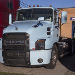 2024 Mack Anthem 6x4 tractor Day Cab in Light Blue front right