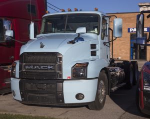 2024 Mack Anthem 6x4 tractor Day Cab in Light Blue front right