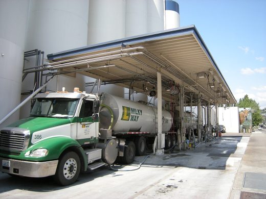 Milk tanker combination at Darigold’s dairy in Issaquah, Washington.