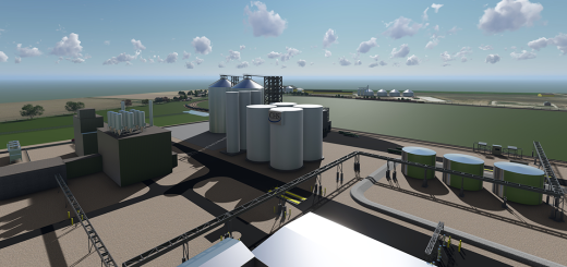 Rendering of the planned CHS soybean processing facility in Evansville, Wisconsin.