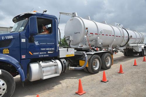 Driver in Tanker at 2024 Energy Transfer Truck Rodeo